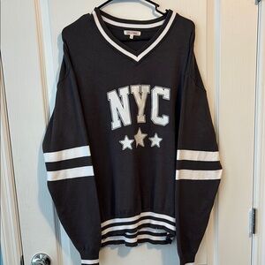 Stella Tweed V-Neck Sweater in Black and White